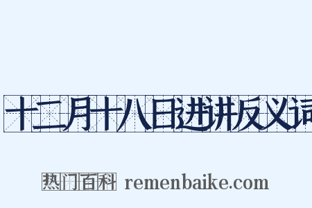 十二月十八日进讲反义词是什么意思的图片
